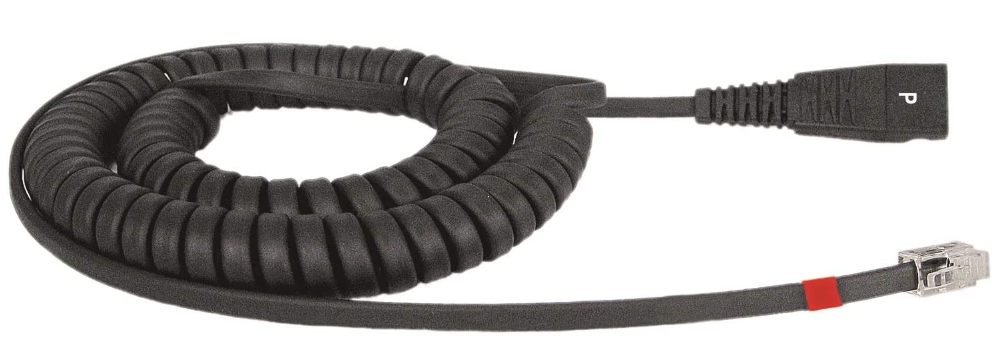 VXi 202696 QD 1027P RJ9 cable inferior para conectar auriculares VXi P-QD y Plantronics a teléfonos