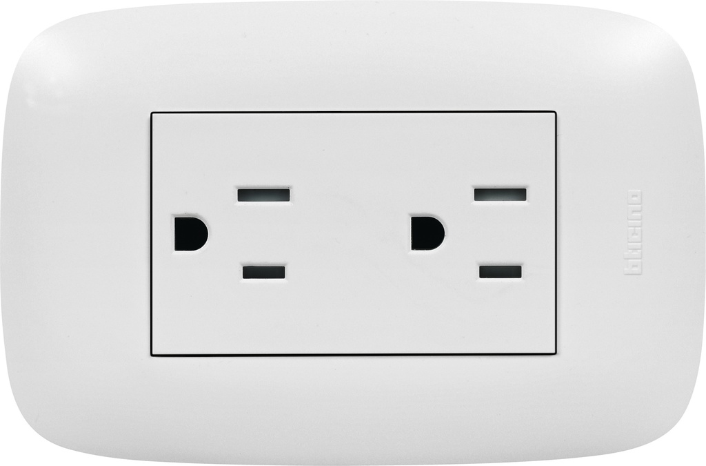 AP1228TR-TOMA DOBLE TAMPER RESISTANT 2P 3H 15A 125V NEMA 5-15R SENCIA