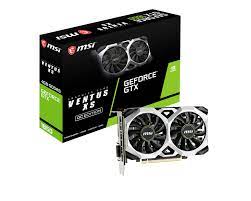 MSI GeForce GTX 1650 D6 VENTUS XS OC - Tarjeta gráfica - GF GTX 1650 - 4 GB GDDR6 - PCIe 3.0 x16 - DVI, HDMI, DisplayPort