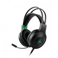 Auriculares para juegos con cable Xtech XTH-560 Insolense - Negro, detalles en verde - Conexión: 3,5 mm (TRRS) Incluye un adaptador divisor hembra de 3,5 mm a enchufes duales de 3,5 mm (TRS) - Control de volumen en el auricular izquierdo - 7,2 pies