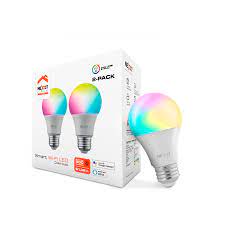 Nexxt Solutions Connectivity - Light Bulb - A19 RGB 110V 4PK - conexión WI-FI - Bombillo multicolor - Compatible con Amazon Alexa y Google Assistant - 800 Lumen - 9W(Equivalente a 60W) - 110 V/ 220 V