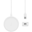 Belkin BOOST UP Wireless Charging Pad - Base de carga inalámbrica + adaptador de corriente CA - 10 vatios - blanco