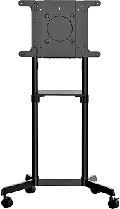 StarTech.com Carrito para TV - Soporte Rodante VESA para TV de 37 a 70 Pulgadas (70kg) - Base para Televisor con Estante - con Giro e Inclinación - Soporte Universal con Ruedas para TV (MBLTVSTNDEC) - Carrito - para pantalla plana - acero - tamaño de pantalla: 37"-70"