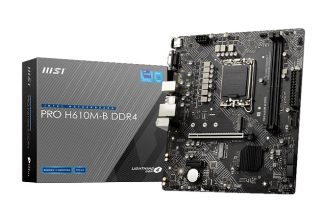MSI PRO H610M-G DDR4 - Placa base - micro ATX MSI Socket LGA1700 H610 Chipset USB 3.2 Gen 1 Gigabit LAN Tarjeta gráfica (CPU necesaria) HD Audio (8-canales)