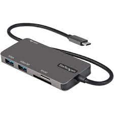 StarTech.com Adaptador Multipuertos USB C - USB C a HDMI de 4K - 100W de Entrega de Alimentación PD - SD - MicroSD - Hub Ladrón USB 3.0 de 3 Puertos - Dock USB Tipo C - con Cable de 30cm (DKT30CHSDPD) - Estación de conexión - USB-C / Thunderbolt 3 - HDMI