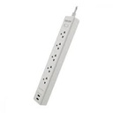Forza - Surge protector - AC 110/220 V - 6 Tomas de Corriente - NEMA 500J 2PK GR/RD