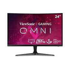 ViewSonic OMNI Gaming VX2418C - Monitor LED - gaming - curvado - 24" (23.6" visible) - 1920 x 1080 Full HD (1080p) @ 165 Hz - MVA - 250 cd/m² - 3000:1 - 1 ms - HDMI, DisplayPort - altavoces