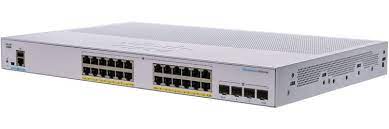 Cisco Business 350 Series 350-24P-4G - Conmutador - L3 - Gestionado - 24 x 10/100/1000 (PoE+) + 4 x Gigabit SFP - montaje en rack - PoE+ (195 W)