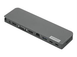 Lenovo USB-C Mini Dock - Mini-dock - USB-C - VGA, HDMI - GigE - 65 vatios - para IdeaPad 3 Chrome 14M836; K14 Gen 1; ThinkPad E14 Gen 4; P15v Gen 3; Yoga Slim 7 Pro 14