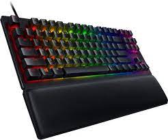 Razer Huntsman V2 Tenkeyless - Teclado - retroiluminación - USB-C - QWERTY - EE. UU. - interruptor: Razer Clicky Optical Purple - negro