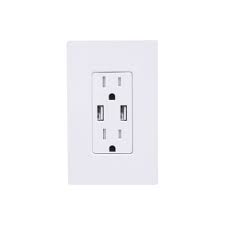 CAR15UBTRWH - Tomacorriente con puerto USB