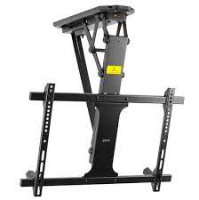 Electric TV Ceiling Mount for 40 to 85 inch Screens, Large Flip-Down Motorized Pitched Roof VESA Mount, Master Pack, Black