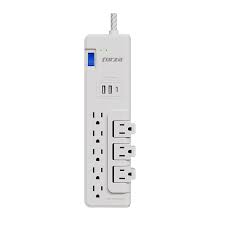 Forza - Surge protector - AC 110/220 V - 8 Tomas de Corriente - 3-ROT 2USB-A/1C 6FT