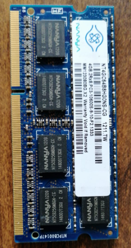 Nanya NTAGC64B8HG0NS-CG USADA 4gb 2Rx8 PC3-10600S-9-10F2.1333
