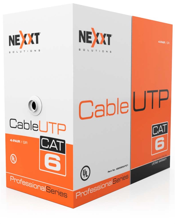 Nexxt Solutions Infrastructure - Bulk cable - UTP - 305 m RJ-45 - Gray - 4P 24AWG CMR