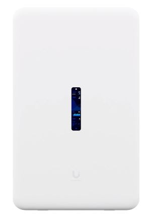 UDW-/Consola UniFi Gateway de montaje en pared con un punto de acceso de alta velocidad incorporado, grabadora de video en red y conmutador PoE.