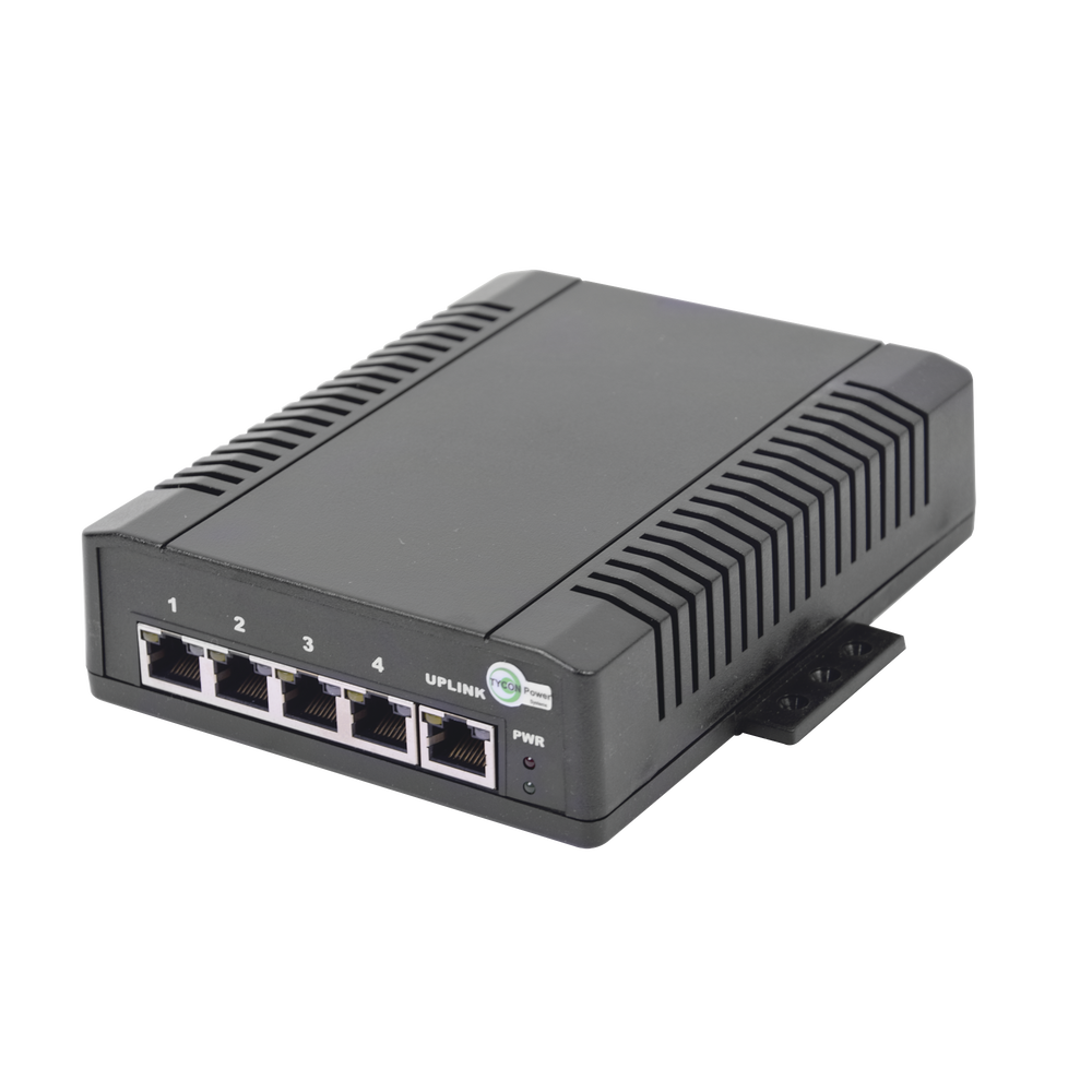 TP-SW5G-24-4 PORTS POE SWITCH 802.3AF/AT 10/100/1000 Mb & 1 DATA PORT INPUT 12-36 VCD