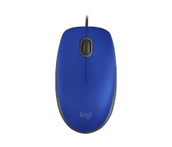 Logitech - Mouse - Wired - Blue - M110 Silent