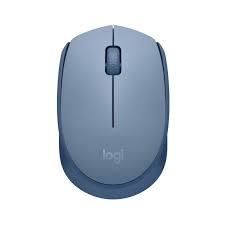 Logitech M170 Wireless Mouse, Ambidextrous, Blue Gray - Ratón - diestro y zurdo - óptico - 3 botones - inalámbrico - 2.4 GHz - receptor inalámbrico USB - azul/gris