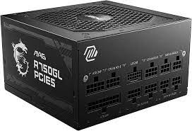 MSI MAG A750GL PCIE5 - Fuente de alimentación (interna) - ATX12V 3.0/ EPS12V - 80 PLUS Gold - CA 100-240 V - 750 vatios - PFC activa