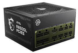 MSI MAG A850GL PCIE5 - Fuente de alimentación (interna) - ATX12V 3.0/ EPS12V - 80 PLUS Gold - CA 100-240 V - 850 vatios - PFC activa