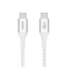 Belkin - USB cable - Braided USB-C to USB-C 240W WH