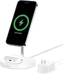 Belkin - MagSafe 2-in-1 - Lithium - Para iPhone 12 - 13  - 14 - AirPods Whi