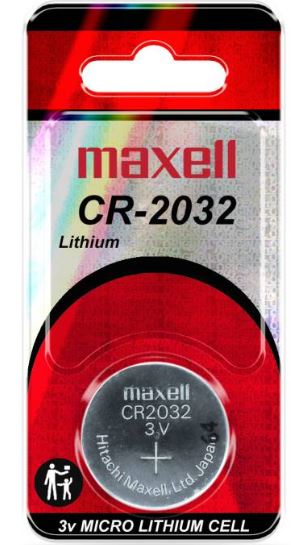 CR-2032-Batería de litio/Pila CR2032 Maxell Lithium de 3v
