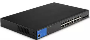 Linksys Business LGS328C - Conmutador - inteligente - 24 x 10/100/1000 + 4 x 10 Gigabit SFP+ - montaje en rack - Conforme a la TAA