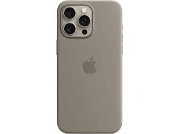 Apple - Carcasa trasera para teléfono móvil - compatibilidad con MagSafe - silicona - arcilla - para iPhone 15 Pro