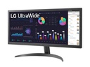 LG UltraWide 26WQ500-B - Monitor LED - 26" (25.7" visible) - 2560 x 1080 UltraWide @ 75 Hz - IPS - 250 cd/m² - 1000:1 - HDR10 - 1 ms - 2xHDMI