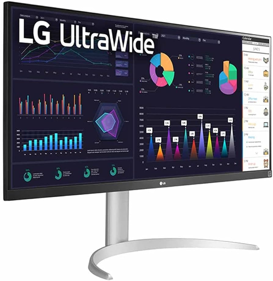 LG UltraWide 34WQ650-W - Monitor LED - 34" - 2560 x 1080 UWFHD @ 100 Hz - IPS - 400 cd/m² - 1000:1 - DisplayHDR 400 - 1 ms - HDMI, DisplayPort, USB-C - altavoces