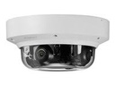 Hanwha Techwin WiseNet P PNM-9084QZ1 - Cámara de vigilancia de red - PTZ - cúpula - para exteriores, en interior - color (Día y noche) - 4x2MP - 1920 x 1080 - iris fijo - motorizado - audio - GbE - MJPEG, H.264, H.265 - High PoE