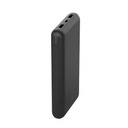 Belkin - Cargador portátil - 20000 mAh - 15 vatios - 3 conectores de salida (2 x USB, 24 pin USB-C) - en el cable: USB, USB-C - negro