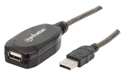 150248  - Manhattan Cable de Extensión Activa USB de Alta Velocidad 2.0 Encadenable, A Macho / A Hembra, 10 m