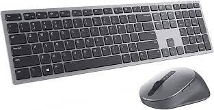 Dell Premier Multi-Device KM7321W - Juego de teclado y ratón - inalámbrico - 2.4 GHz, Bluetooth 5.0 - QWERTY - español - gris titanio - con 3 años de garantía básica en el hardware