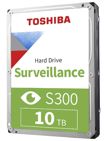 HDWT31AUZSVAR - Toshiba Disco duro interno de vigilancia S300 de 10 TB de 3,5" - CMR SATA 6 Gb/s 7200 RPM 256MB caché