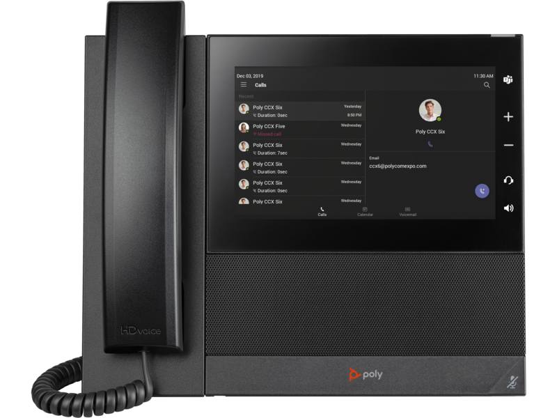 Poly CCX 600 for Microsoft Teams - Teléfono VoIP con ID de llamadas/llamada en espera - SIP, RTCP, RTP - 24 líneas - negro