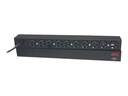 APC Basic Rack-Mount PDU - Unidad de distribución de alimentación (montaje en bastidor) - CA 120 V - 1.8 kW - input: NEMA 5-15 - conectores de salida: 10 (NEMA 5-15) - 1U - 19" - 3.7 m cable - negro - para P/N: SMX1000C, SMX1500RM2UC, SMX1500RM2UCNC, SMX750C, SMX750CNC, SRTL3KRM1UC