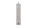 Forza - Surge protector - AC 110/220 V - 4 Tomas de Corriente - USB-A/C 2-PACK WH