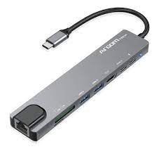 ARG-UB-009 ARGOM Hub Adaptador 8 en 1 USB-C (ARG-UB-0093)