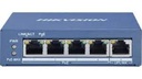 Hikvision DS-3E0505P-E - Conmutador - sin gestionar - 4 x 10/100/1000 (PoE+) + 1 x 10/100/1000 (enlace ascendente) - sobremesa - PoE+ (60 W) - alimentación cc