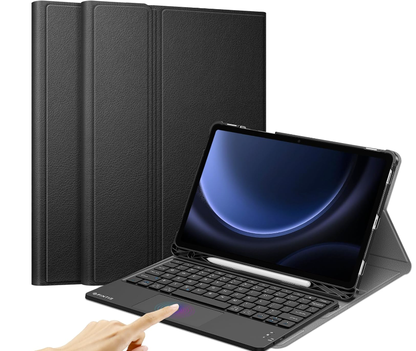 Funda de teclado para Samsung Galaxy Tab S9 FE 5G de 10.9 pulgadas/Galaxy Tab S9 de 11 pulgadas 2023- panel táctil incorporado.