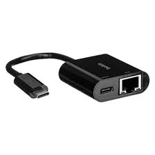 Belkin - Adaptador de carga y Ethernet - USB-C - Gigabit Ethernet x 1 + USB-C (solo alimentación) x 1