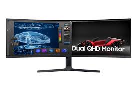 Samsung S49A950UIN - S95UA Series - monitor QLED - curvado - 49" - 5120 x 1440 Dual Quad HD @ 120 Hz - VA - 400 cd/m² - 3000:1 - DisplayHDR 400 - 4 ms - 2xHDMI, DisplayPort, USB-C - altavoces - charcoal black