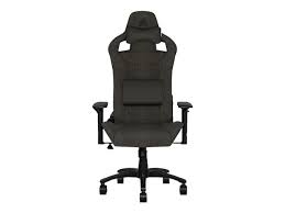 CORSAIR TC100 RELAXED - Silla de juegos - ergonómico - reposabrazos - forma de T - inclinación - nailon, plush leatherette - negro