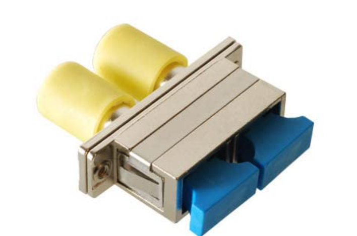 ST-SC Adaptador dúplex de fibra óptica en metal con manga de cerámica