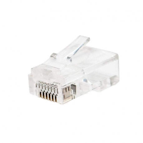 MP-8P8C-50-ONECTOR RJ45 CAT 5E MACHO 50 MICRONES MP-8P8C-50 BOLSA CON 100 PCS TEKLINK