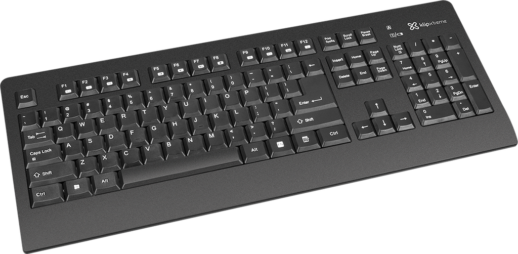 Klip Xtreme - Keyboard - Spanish - Wireless - 2.4 GHz / Bluetooth 5.0 - Gray / Black - Dual Connection / Touchpad