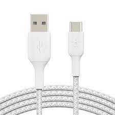 Belkin - Cable Braided - USB-C to USB-A Cable 2M WH